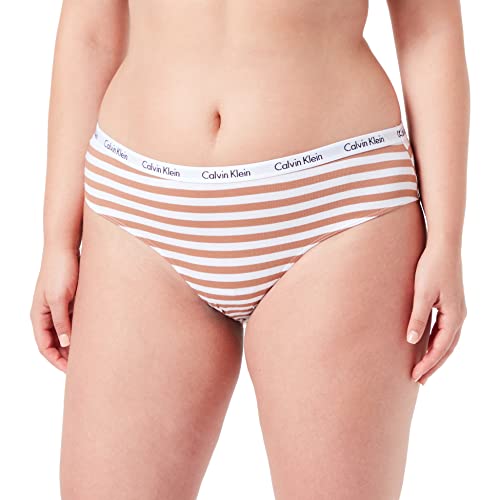 Calvin Klein Damen 3Pk (Ff) 000QD3801E Bikini Hose, Mehrfarbig (Blue/White/Rainer Stripe_Sandalwood), 3XL von Calvin Klein Jeans