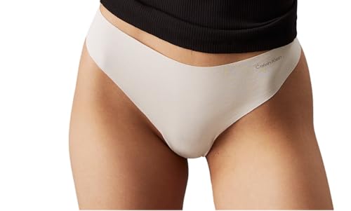 Calvin Klein Damen 3er Pack Strings Thong Mid-Rise Baumwolle mit Stretch, Mehrfarbig (Turbulence/Bone/Sand Trap), M von Calvin Klein