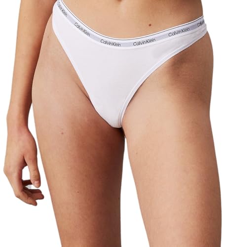 Calvin Klein Damen 3er Pack Strings Thong Unterwäsche, Mehrfarbig (Nightshade/Lilac Sugar/White), XL von Calvin Klein