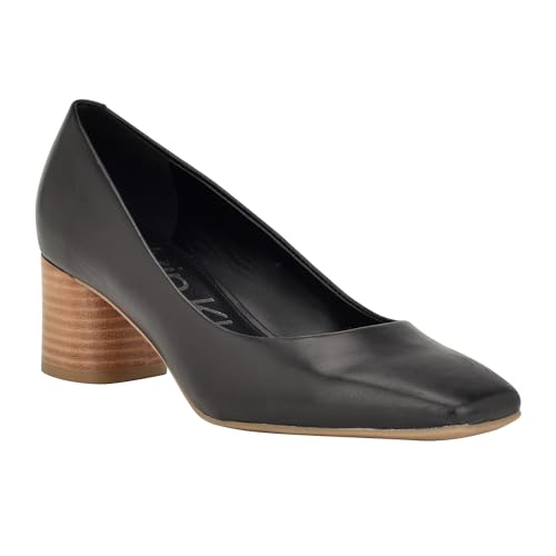 Calvin Klein Damen Alanta Pumps, Schwarzes Leder 004, 41 EU von Calvin Klein