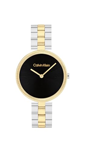 Calvin Klein Zwei-Zeiger-Quarzwerk-Uhr für Damen Kollektion Gleam mit Zweifarbiges Edelstahlarmband - 25100012 Calvin Klein Zwei-Zeiger-Quarzwerk-Uhr für Damen Kollektion Gleam mit Zweifarbiges Edelstahlarmband - 25100012 von Calvin Klein