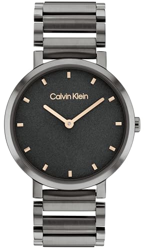CALVIN KLEIN Damen Analog Quarz Uhr mit Edelstahl Armband 25200088 von Calvin Klein