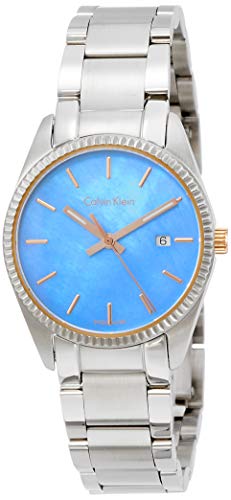 Calvin Klein Damen Analog Quarz Uhr mit Edelstahl Armband K5R33B4X von Calvin Klein