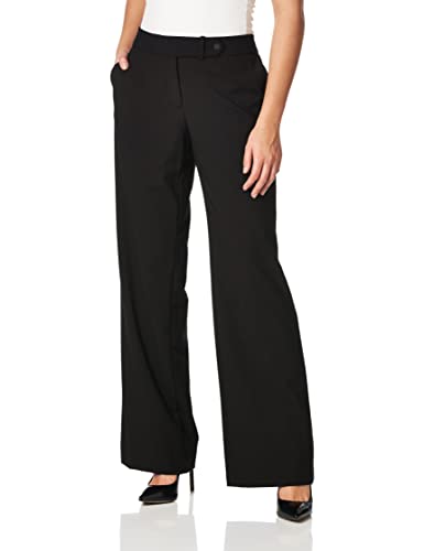 Calvin Klein Klassische Business-Freizeithose mit geradem Bein für Damen, Schwarz, 38 (Herstellergröße: 6) von Calvin Klein