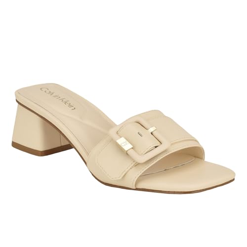 Calvin Klein Damen Ariella Sandale mit Absatz, Ivory 151, 38.5 EU von Calvin Klein