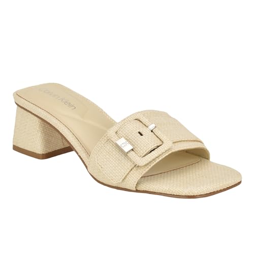 Calvin Klein Damen Ariella Sandale mit Absatz, Natural 111, 37 EU von Calvin Klein