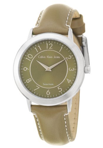 Calvin Klein Damen Analog Quarz Uhr mit Leder Armband K8713163 von Calvin Klein