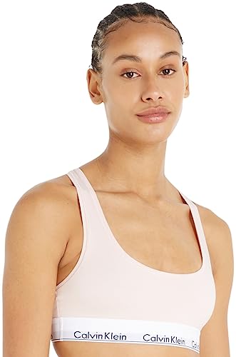 Calvin Klein Damen BH Bralette Bügellos mit Stretch, Rosa (Nymphs Thigh), XL von Calvin Klein