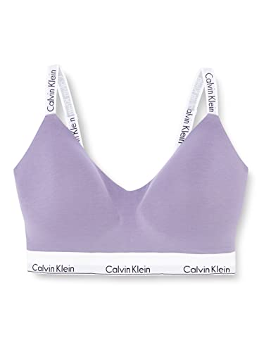 Calvin Klein Damen BH Bralette Light Lined Weich vorgeformte Cups, Violett (Splash Of Grape), L von Calvin Klein