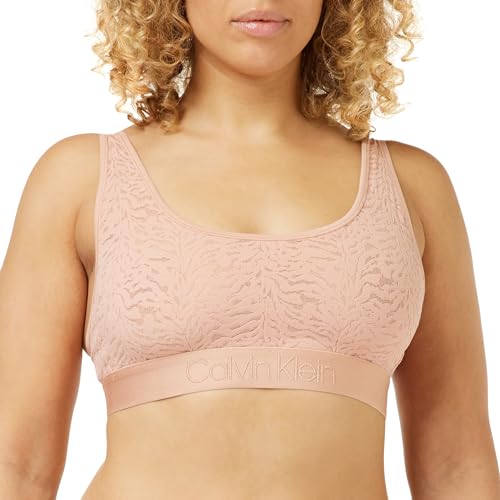 Calvin Klein Damen BH Bralette Unlined Spitze, Rosa (Stone Grey), XS von Calvin Klein