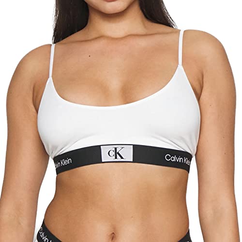 Calvin Klein Damen BH Bralette Weiche Cups , Weiß (White), L von Calvin Klein