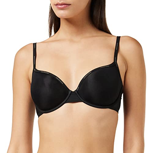 Calvin Klein Damen Demi Lightly Lined BH, Durchsichtig, Schwarz (Black 001), 65C von Calvin Klein Jeans
