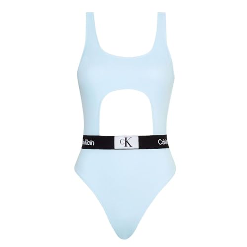 Calvin Klein Damen Badeanzug One Piece Cut Out, Blau (Keepsake Blue), L von Calvin Klein