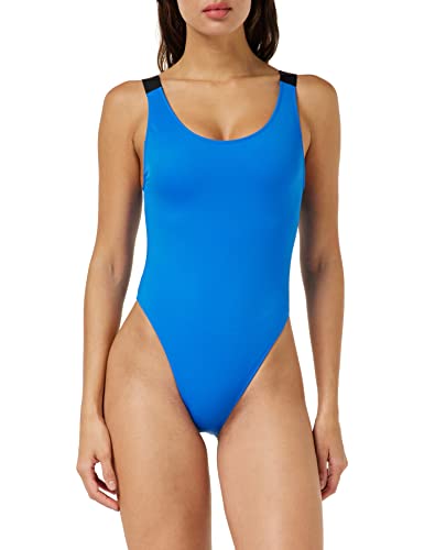 Calvin Klein Damen Badeanzug Scoop Back One Piece Modern, Blau (Dynamic Blue), L von Calvin Klein