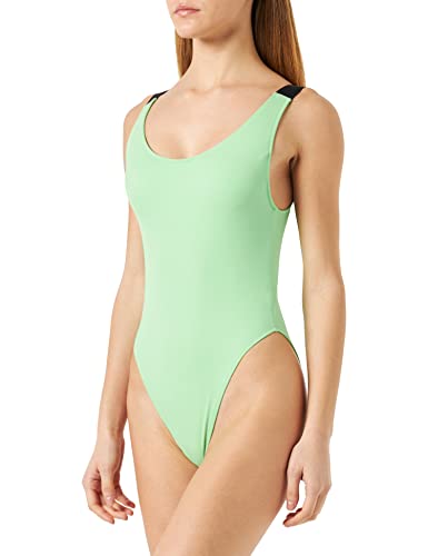 Calvin Klein Damen Badeanzug Scoop Back One Piece Modern, Grün (Ultra Green), M von Calvin Klein