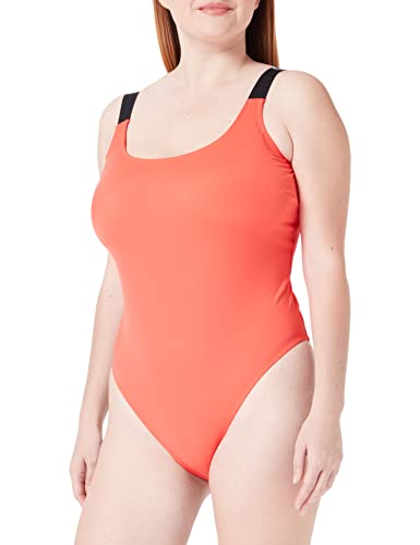 Calvin Klein Damen Badeanzug Sport, Orange (Bright Vermillion), XL von Calvin Klein