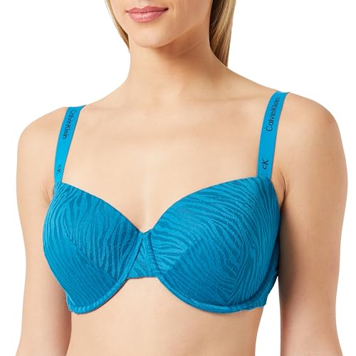 Calvin Klein Damen Balconette-BH mit Bügel, Türkis (Ocean Depths), 75A von Calvin Klein