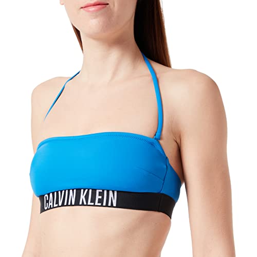 Calvin Klein Damen Bandeau Bikinioberteil Gepolstert, Blau (Dynamic Blue), L von Calvin Klein