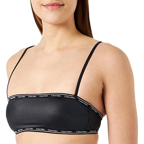 Calvin Klein Damen Bandeau Bikinioberteil Gepolstert, Schwarz (PVH Black), S von Calvin Klein