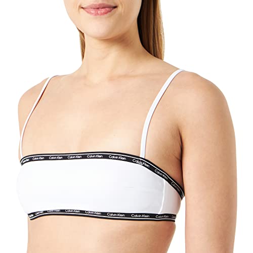 Calvin Klein Damen Bandeau Bikinioberteil Gepolstert, Weiß (PVH Classic White), L von Calvin Klein