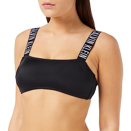 Calvin Klein Damen Bandeau Bikinioberteil Gepolstert, Schwarz (PVH Black), M von Calvin Klein