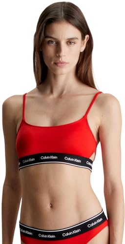 Calvin Klein Damen Bikini Oberteil Bralette-Rp ohne Bügel, Rot (Cajun Red), M von Calvin Klein