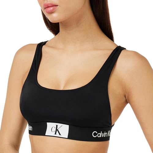 Calvin Klein Damen Bikini Oberteil Bralette ohne Bügel, Schwarz (Pvh Black), L von Calvin Klein