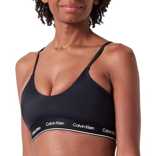 Calvin Klein Damen Bikini Oberteil Halter Bralette ohne Bügel, Schwarz (Pvh Black), L von Calvin Klein