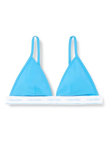 Calvin Klein Damen Bikini Oberteil Triangel CK Meta Legacy ohne Bügel, Blau (Malibu Blue), XL von Calvin Klein