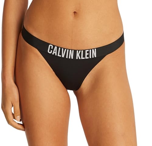Calvin Klein Damen Bikinihose Brazilian mit Logobund, Schwarz (Pvh Black), S von Calvin Klein