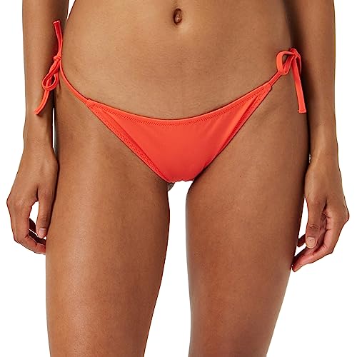 Calvin Klein Damen Bikinihose Seitliche Schnürung Sport, Orange (Bright Vermillion), XL von Calvin Klein