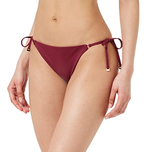 Calvin Klein Damen Bikinihose Seitliche Schnürung Sport, Rot (Deep Cranberry), M von Calvin Klein