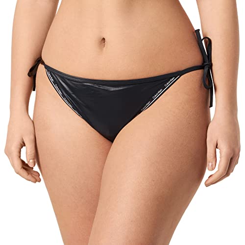 Calvin Klein Damen Bikinihose Seitliche Schnürung Sport, Schwarz (PVH Black), S von Calvin Klein