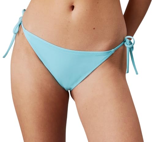 Calvin Klein Damen Bikinihose Seitliche Schnürung String Side Tie Nylon Sport, Blau (Blue Punch), L von Calvin Klein