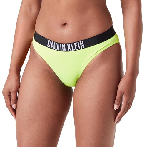 Calvin Klein Damen Bikinihose mit Logobund, Grün (Citrust Burst), 3XL von Calvin Klein
