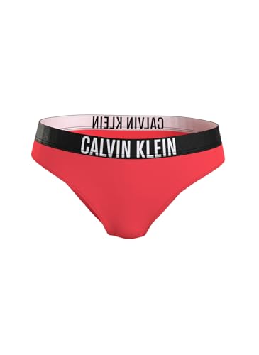 Calvin Klein Damen Bikinihose mit Logobund, Rot (Signal Red), XL von Calvin Klein