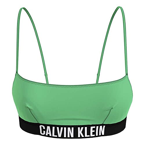 Calvin Klein Damen Bikinitop Bralette Gepolstert, Grün (Ultra Green), L von Calvin Klein
