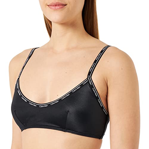 Calvin Klein Damen Bikinitop Bralette Gepolstert, Schwarz (PVH Black), L von Calvin Klein