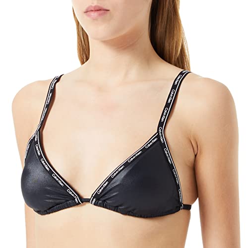 Calvin Klein Damen Bikinitop Triangel Gepolstert, Schwarz (PVH Black), L von Calvin Klein