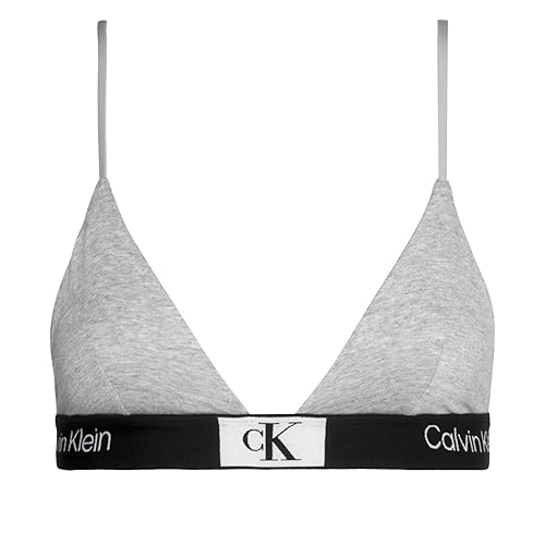 Calvin Klein Damen Bikinitop Triangel Unlined Triangle Weiche Cups , Grau (Grey Heather), L von Calvin Klein