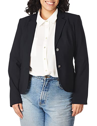 Calvin Klein Damen Blazer mit Zwei Knöpfen - Blau - 34 (Label: 4) von Calvin Klein