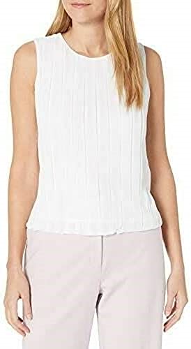 Calvin Klein Damen Bluse, Weiß, X-Klein von Calvin Klein