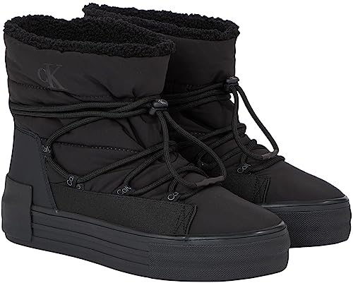 Calvin Klein Damen Bold Vulc FLATF Snow Boot WN YW0YW01181 Vulkanisierte Sneaker, Schwarz (Triple Black), 38 EU von Calvin Klein