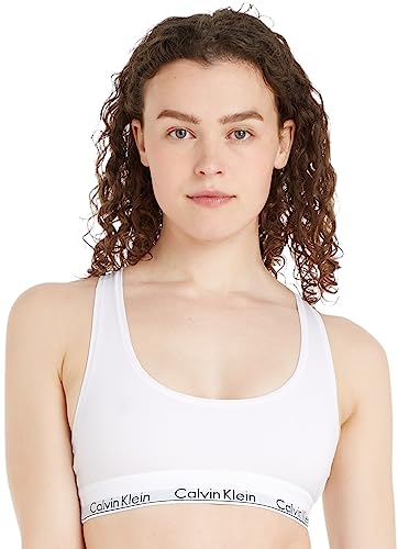 Calvin Klein Damen BH Bralette Bügellos mit Stretch, Weiß (White), XS von Calvin Klein