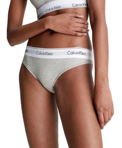 Calvin Klein Damen Brazilian Slip Baumwolle mit Stretch, Grau (Grey Heather), M von Calvin Klein