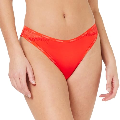 Calvin Klein Damen Brazilian Slip Stretch, Rot (Poppy Red), XL von Calvin Klein