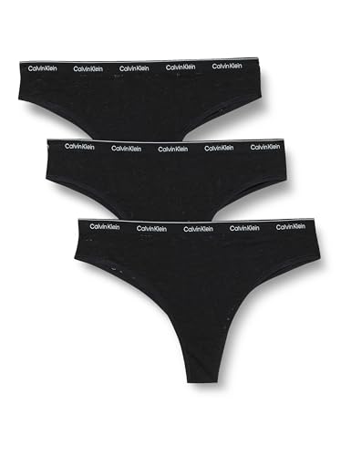 Calvin Klein Damen Brazilian Slips mit Spitze, Schwarz (Black/Black/Black), S von Calvin Klein