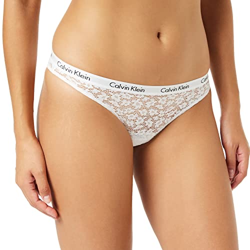 Calvin Klein Damen Brazilian Slip mit Spitze, Weiß (White), XL von Calvin Klein