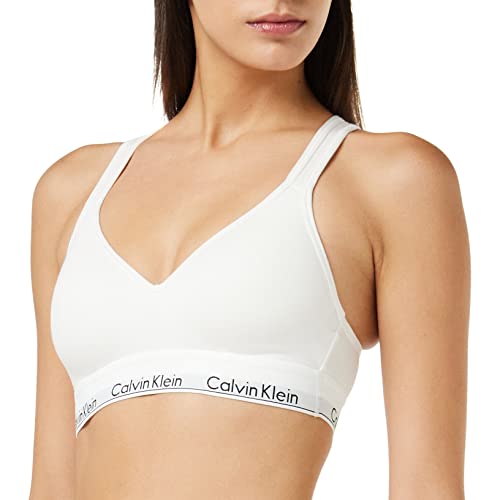 Calvin Klein Damen BH Bralette Lift Gepolstert , Weiß (White), L von Calvin Klein
