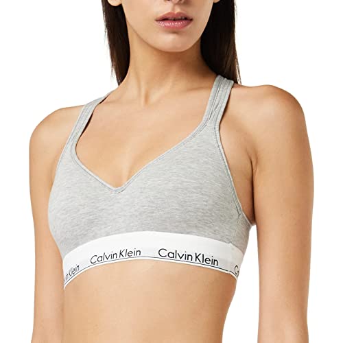 Calvin Klein Damen BH Bralette Lift Gepolstert, Grau (Grey Heather), XS von Calvin Klein
